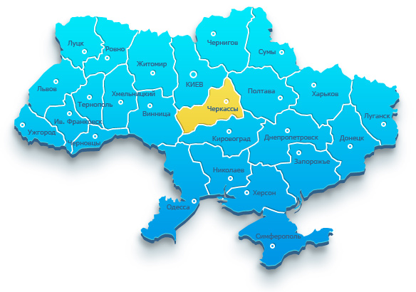 Карта Черкасской области